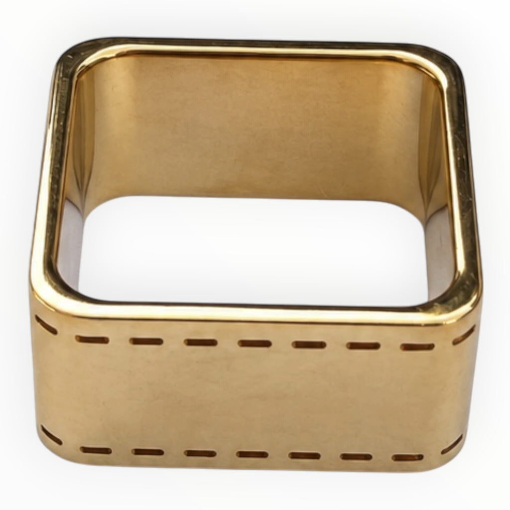 Hermès Bolduc Horse & Carriage Scarf Ring – Gold-Tone