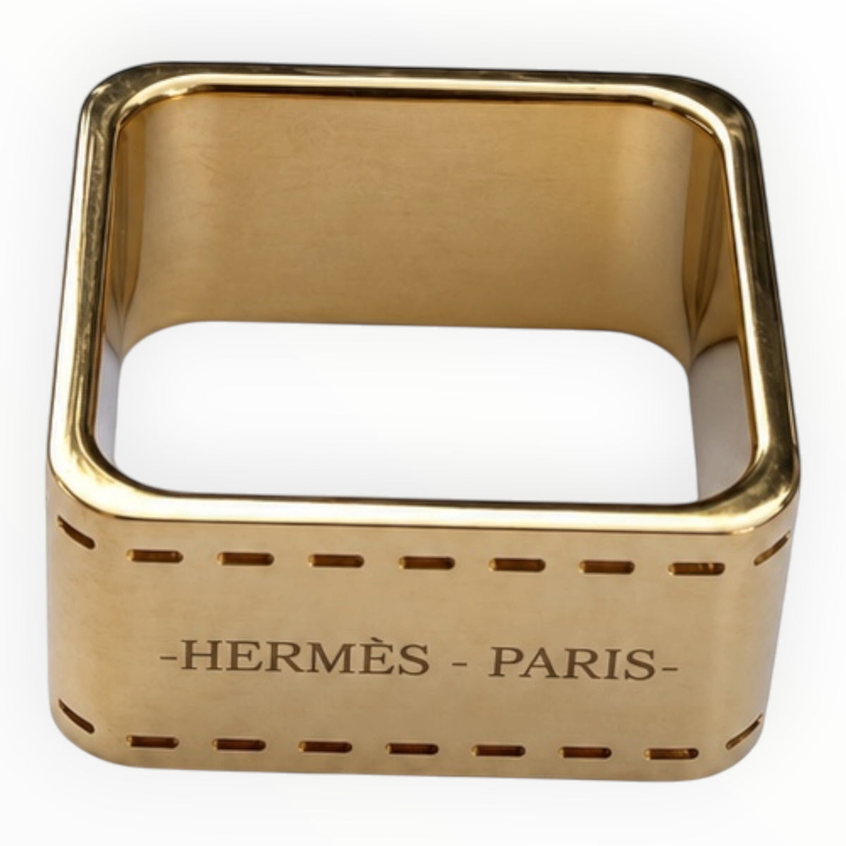 Hermès Bolduc Horse & Carriage Scarf Ring – Gold-Tone
