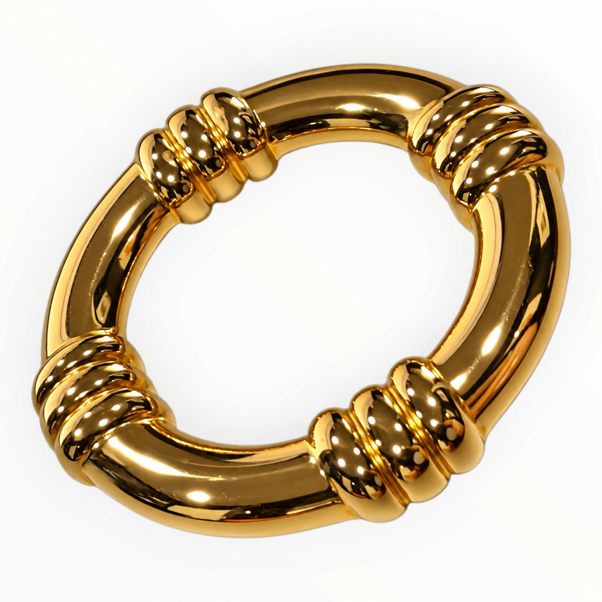 Hermès Vintage Bouée Gold-Tone Scarf Ring