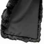 Chanel Black Genuine Fur Patchwork Stole with Silk Lining