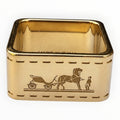 Hermès Bolduc Horse & Carriage Scarf Ring – Gold-Tone