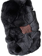 Chanel Black Genuine Fur Patchwork Stole with Silk Lining