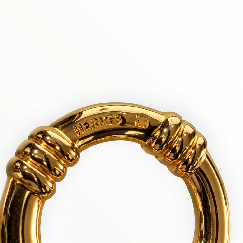 Hermès Vintage Bouée Gold-Tone Scarf Ring