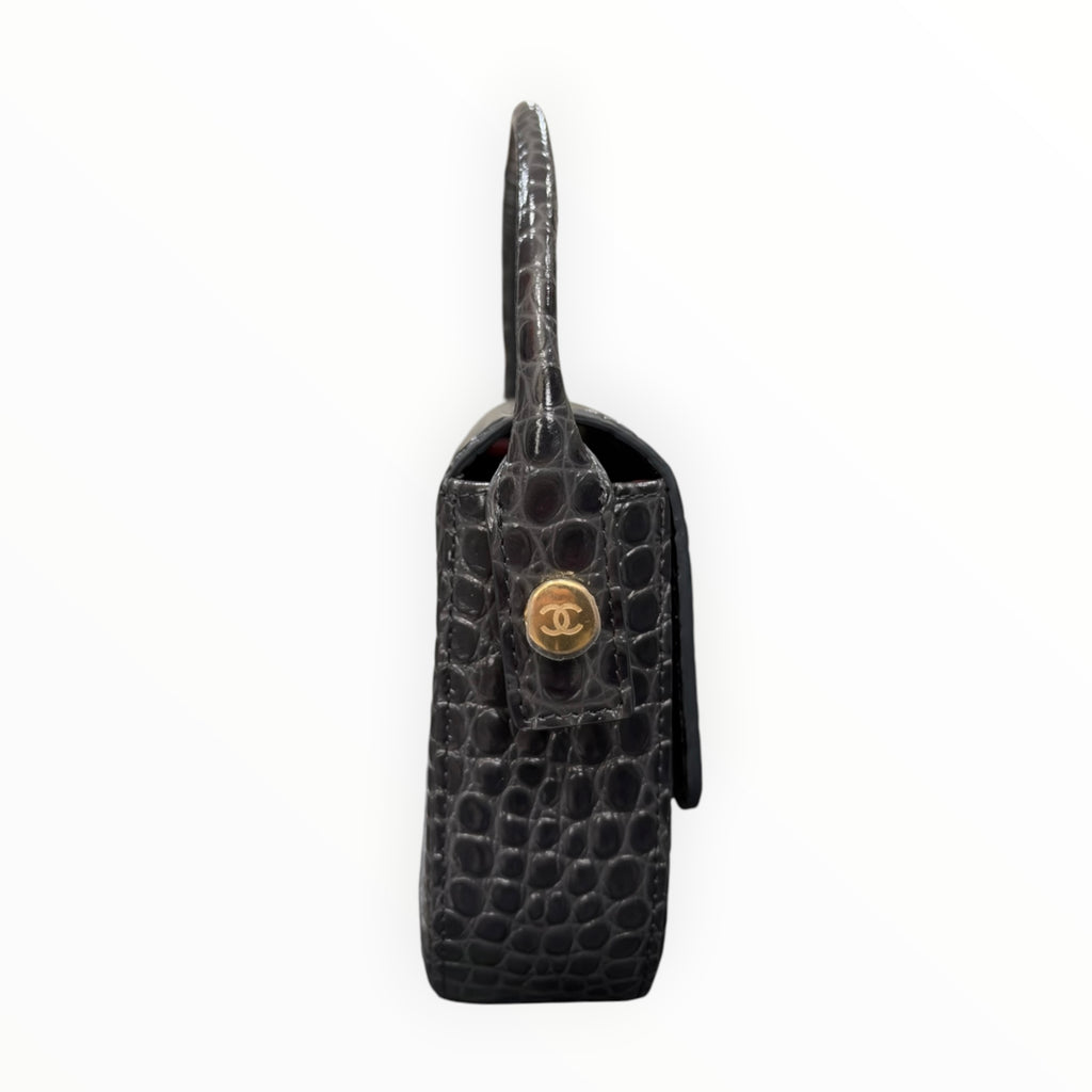 Chanel 2026 Metiers d'Art Croc Embossed Turn Around Mini Flap NIB
