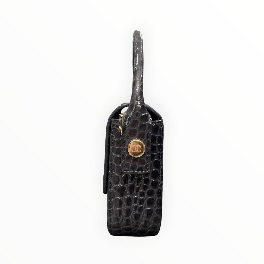 Chanel 2026 Metiers d'Art Croc Embossed Turn Around Mini Flap NIB