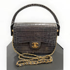 Chanel 2026 Metiers d'Art Croc Embossed Turn Around Mini Flap NIB