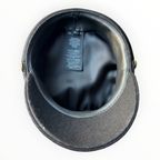 Saint Laurent Black Felt Sailor Cap with Gold-Tone Hardware