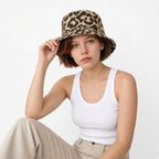 Christian Dior Leopard Reversible Pizza Bucket Hat