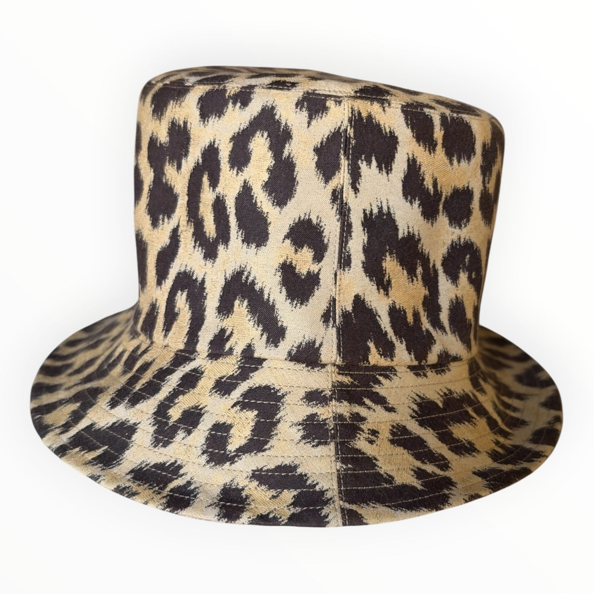 Christian Dior Leopard Reversible Pizza Bucket Hat