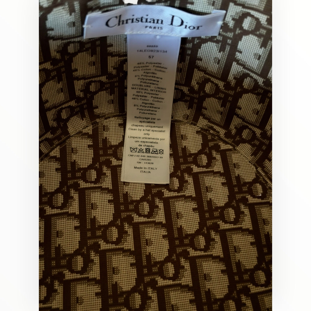 Christian Dior Leopard Reversible Pizza Bucket Hat