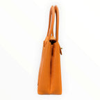 Chanel Rare Vintage Orange Caviar Leather Top Handle Bag