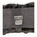 Chanel Black Genuine Fur Patchwork Stole with Silk Lining