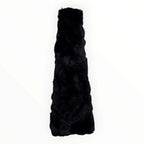 Chanel Black Genuine Fur Patchwork Stole with Silk Lining