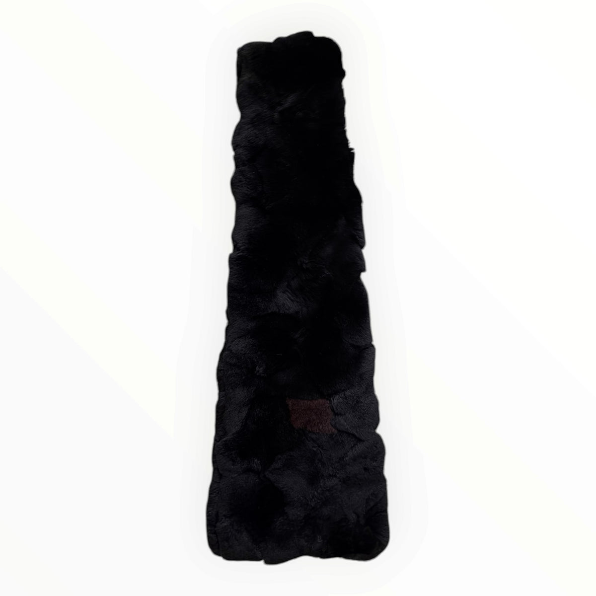 Chanel Black Genuine Fur Patchwork Stole with Silk Lining