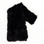 Chanel Black Genuine Fur Patchwork Stole with Silk Lining