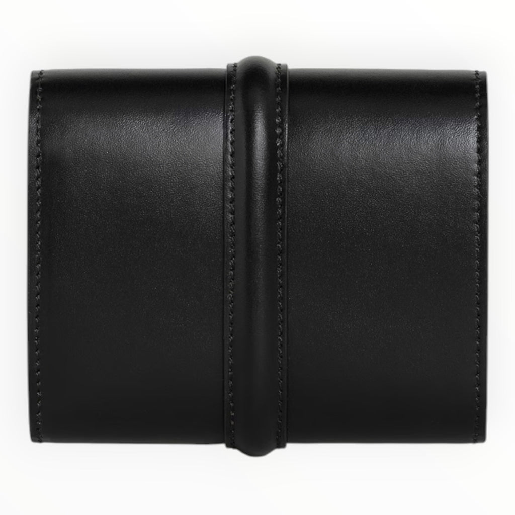 Celine Small Trifold Wallet 16 Black Satinated Calfskin