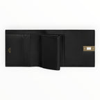 Celine Small Trifold Wallet 16 Black Satinated Calfskin