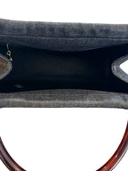 Chanel Vintage Denim & Tortoise Top Handle