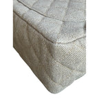 Vintage Chanel Quilted Linen Flap Bag with Tortoiseshell Resin Chain