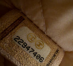 Chanel Medium Chevron O Case Clutch Champagne Gold