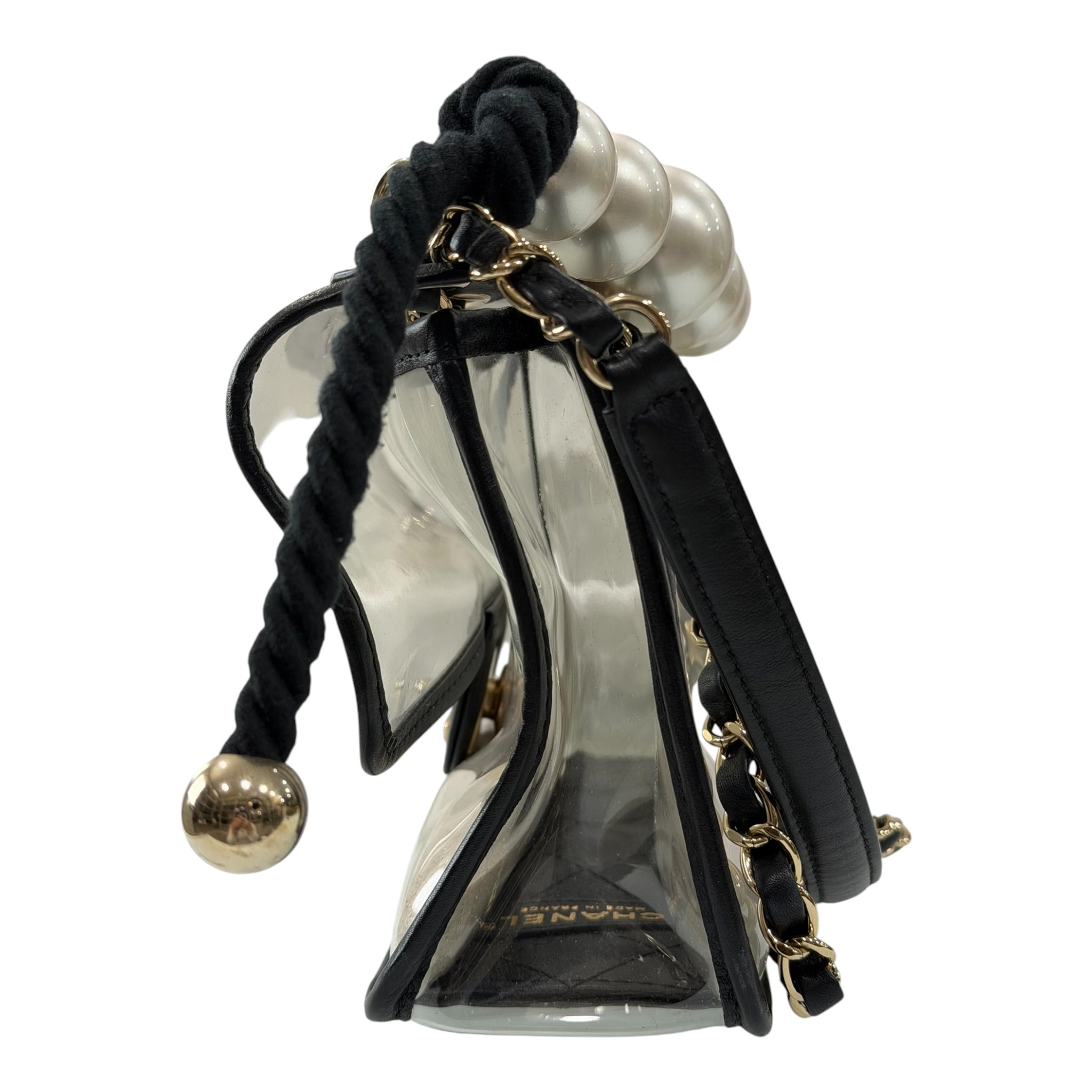 Chanel 2019 Karl Lagerfeld “Sand By The Sea” Pearl PVC Flap Bag