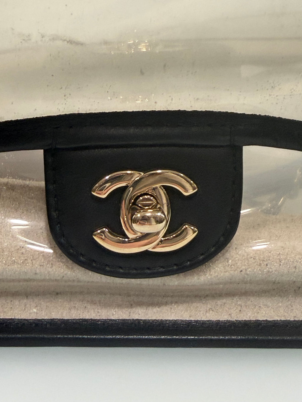 Chanel 2019 Karl Lagerfeld “Sand By The Sea” Pearl PVC Flap Bag