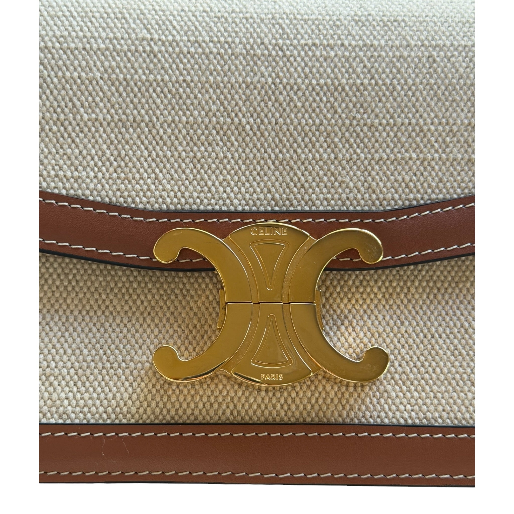 Teen Triomphe Bag - Textile and Calfskin