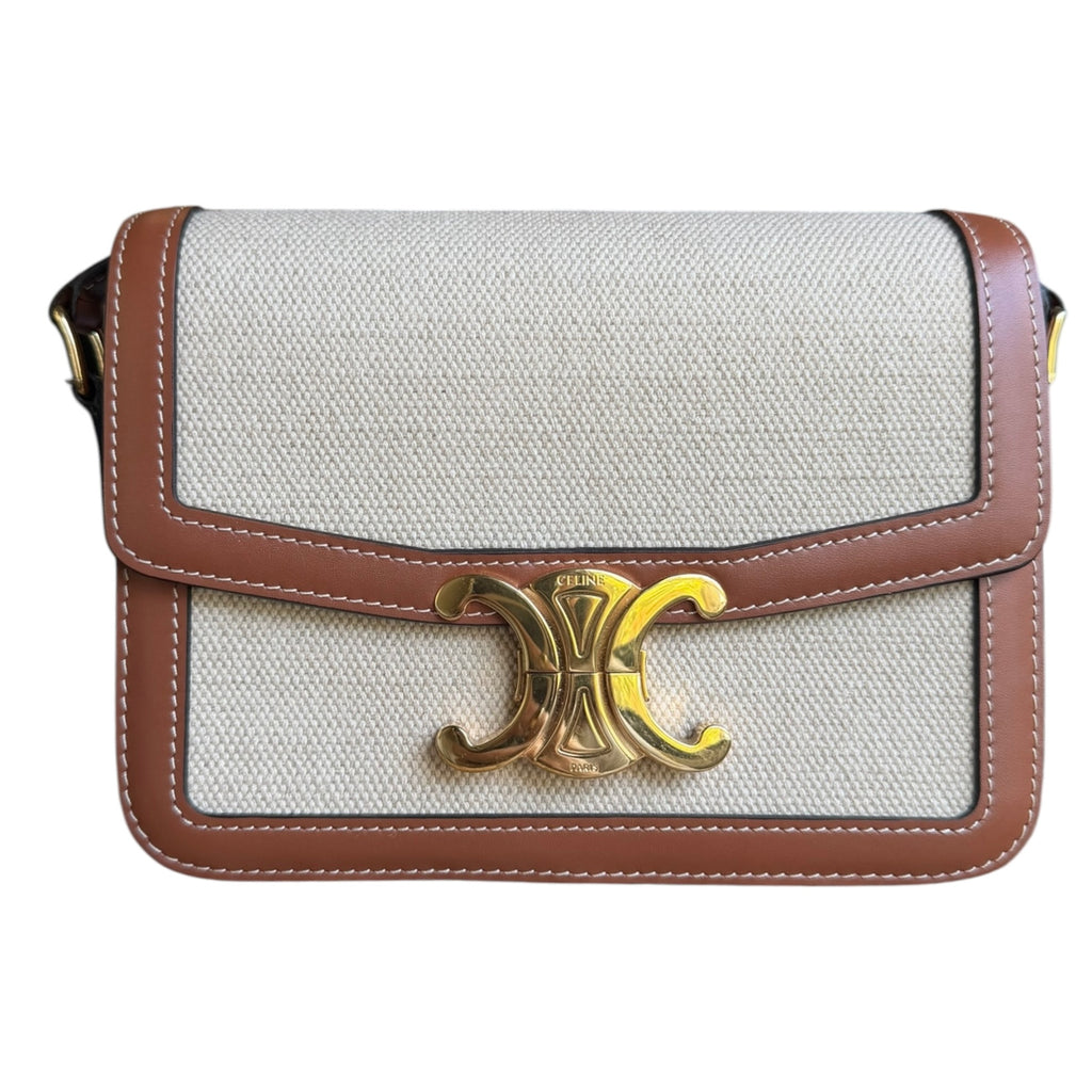 Teen Triomphe Bag - Textile and Calfskin