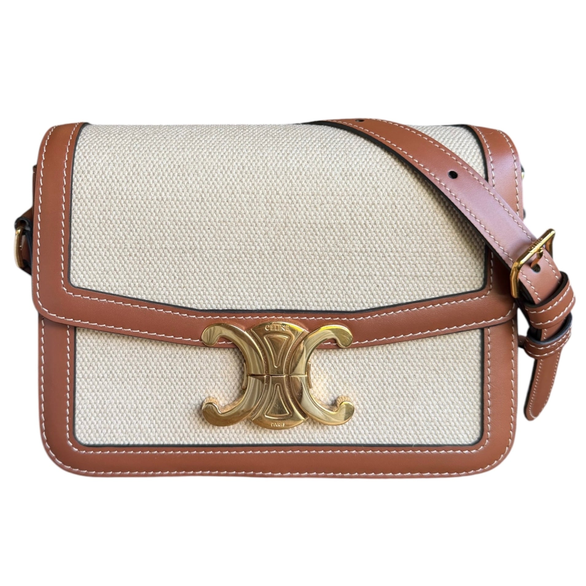 Teen Triomphe Bag - Textile and Calfskin