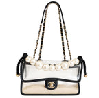 Chanel 2019 Karl Lagerfeld “Sand By The Sea” Pearl PVC Flap Bag