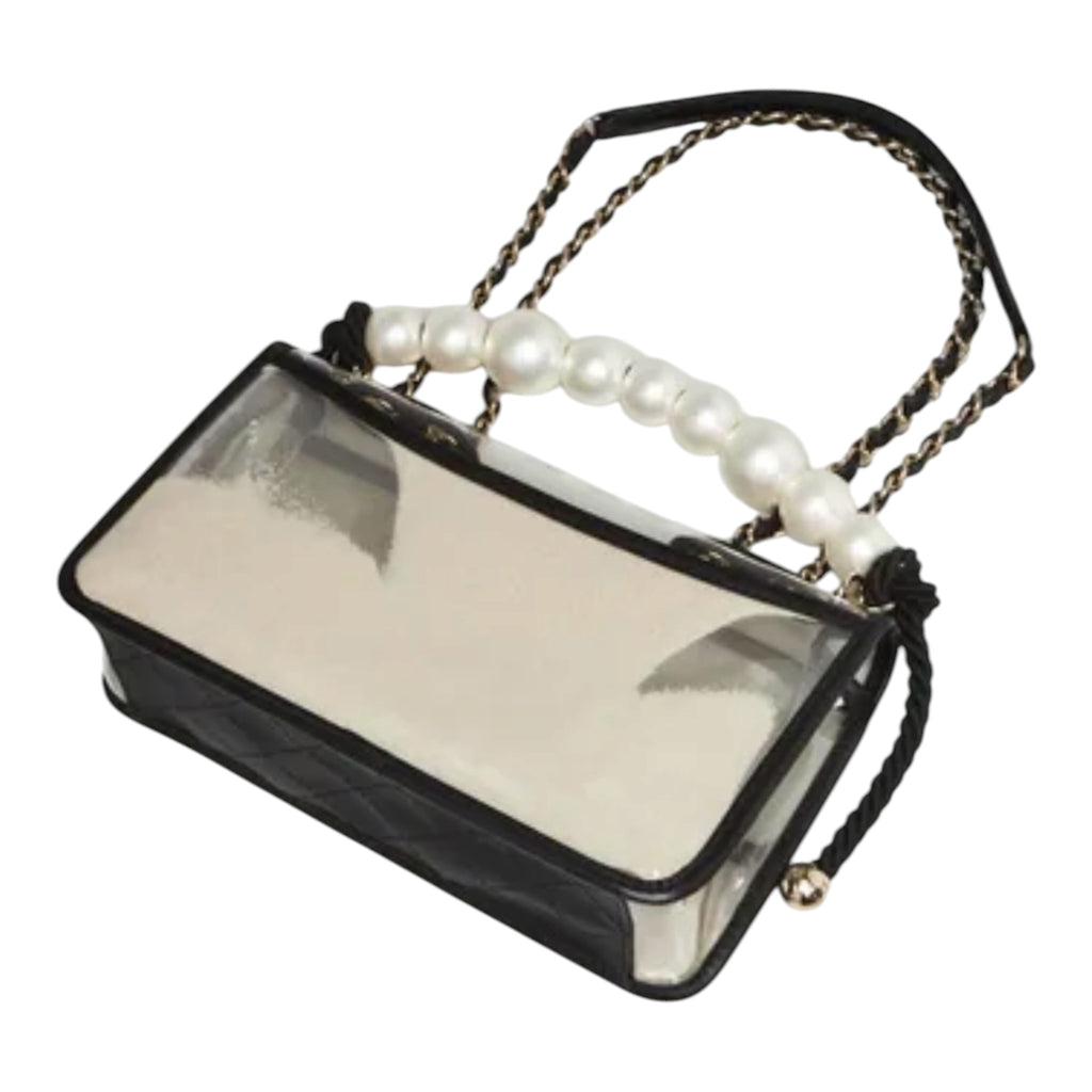 Chanel 2019 Karl Lagerfeld “Sand By The Sea” Pearl PVC Flap Bag