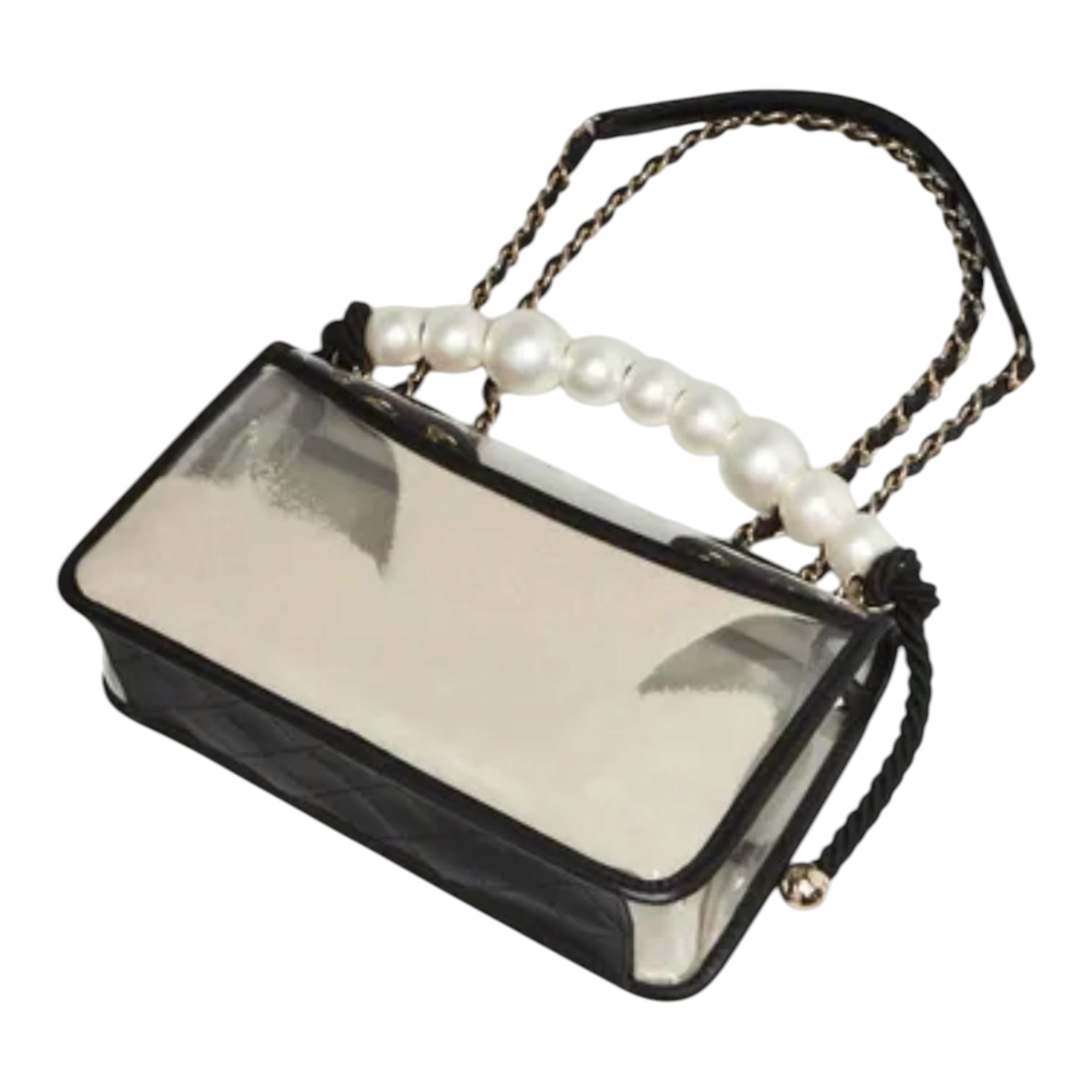 Chanel 2019 Karl Lagerfeld “Sand By The Sea” Pearl PVC Flap Bag
