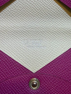 Hermès Special Order Calvi Card Holder – Rose Pourpre & Craie Epsom Leather