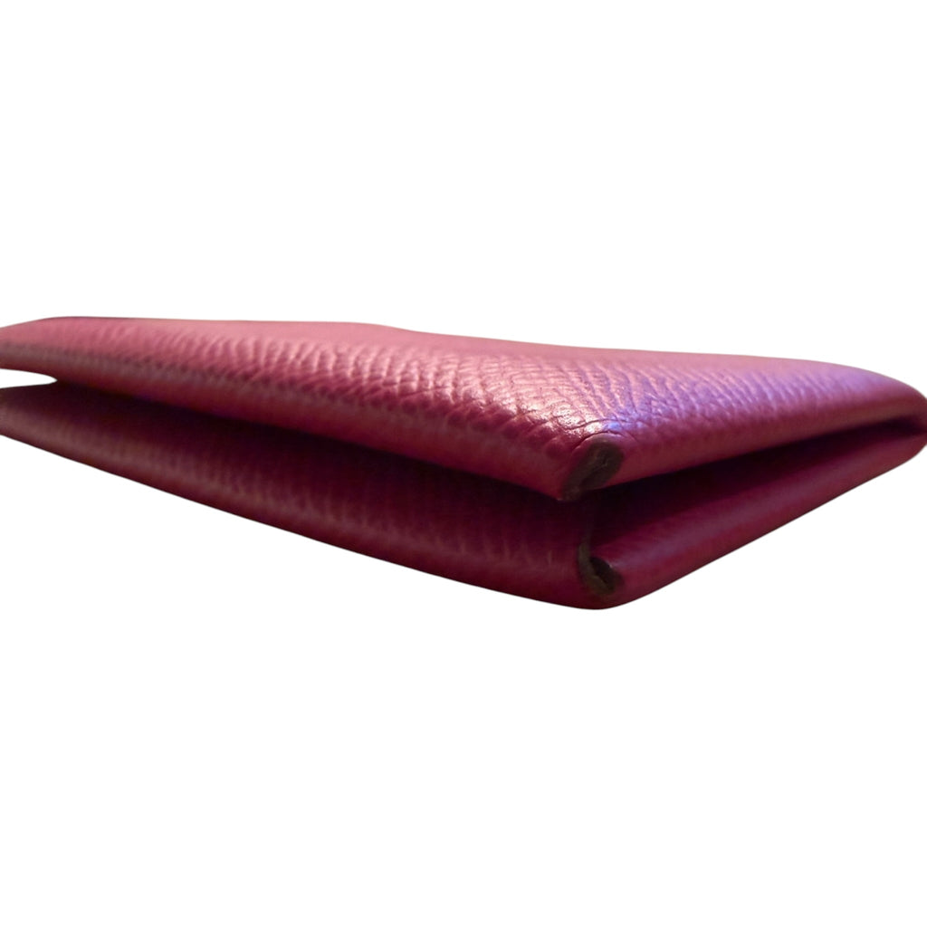 Hermès Special Order Calvi Card Holder – Rose Pourpre & Craie Epsom Leather