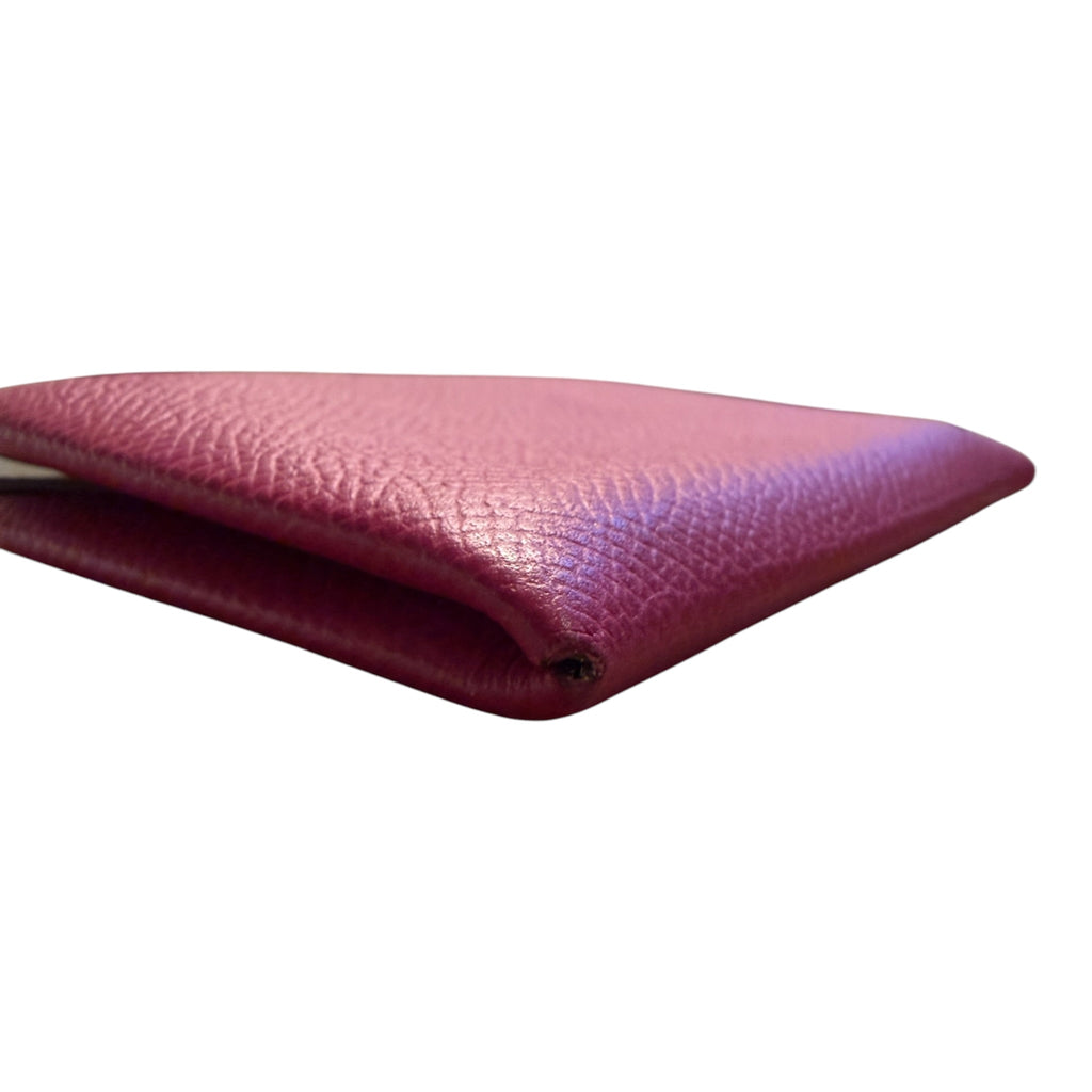 Hermès Special Order Calvi Card Holder – Rose Pourpre & Craie Epsom Leather