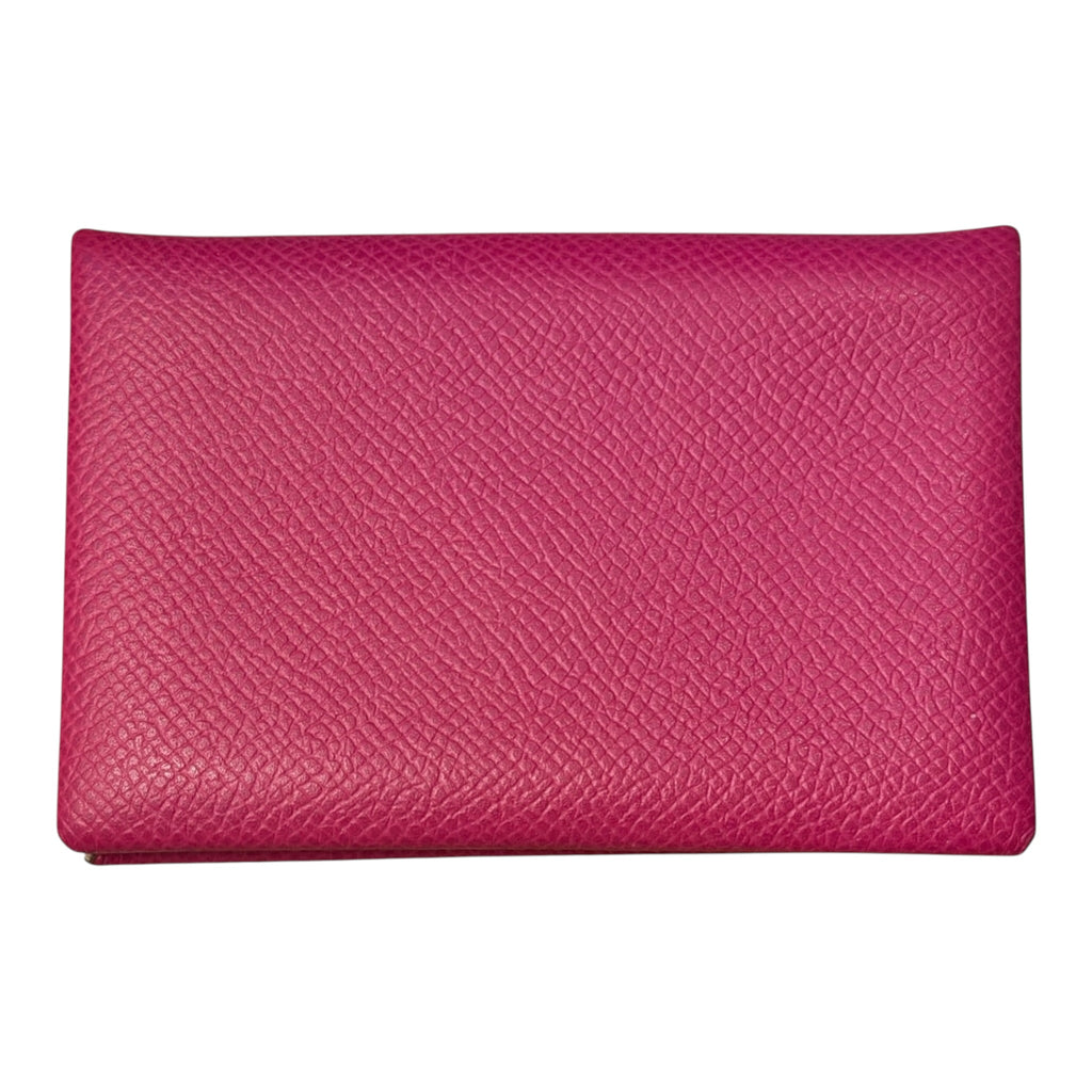 Hermès Special Order Calvi Card Holder – Rose Pourpre & Craie Epsom Leather