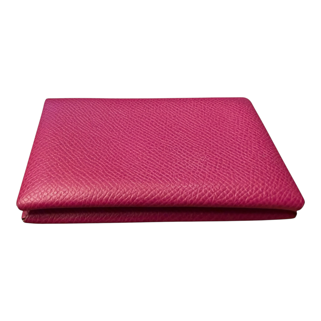 Hermès Special Order Calvi Card Holder – Rose Pourpre & Craie Epsom Leather