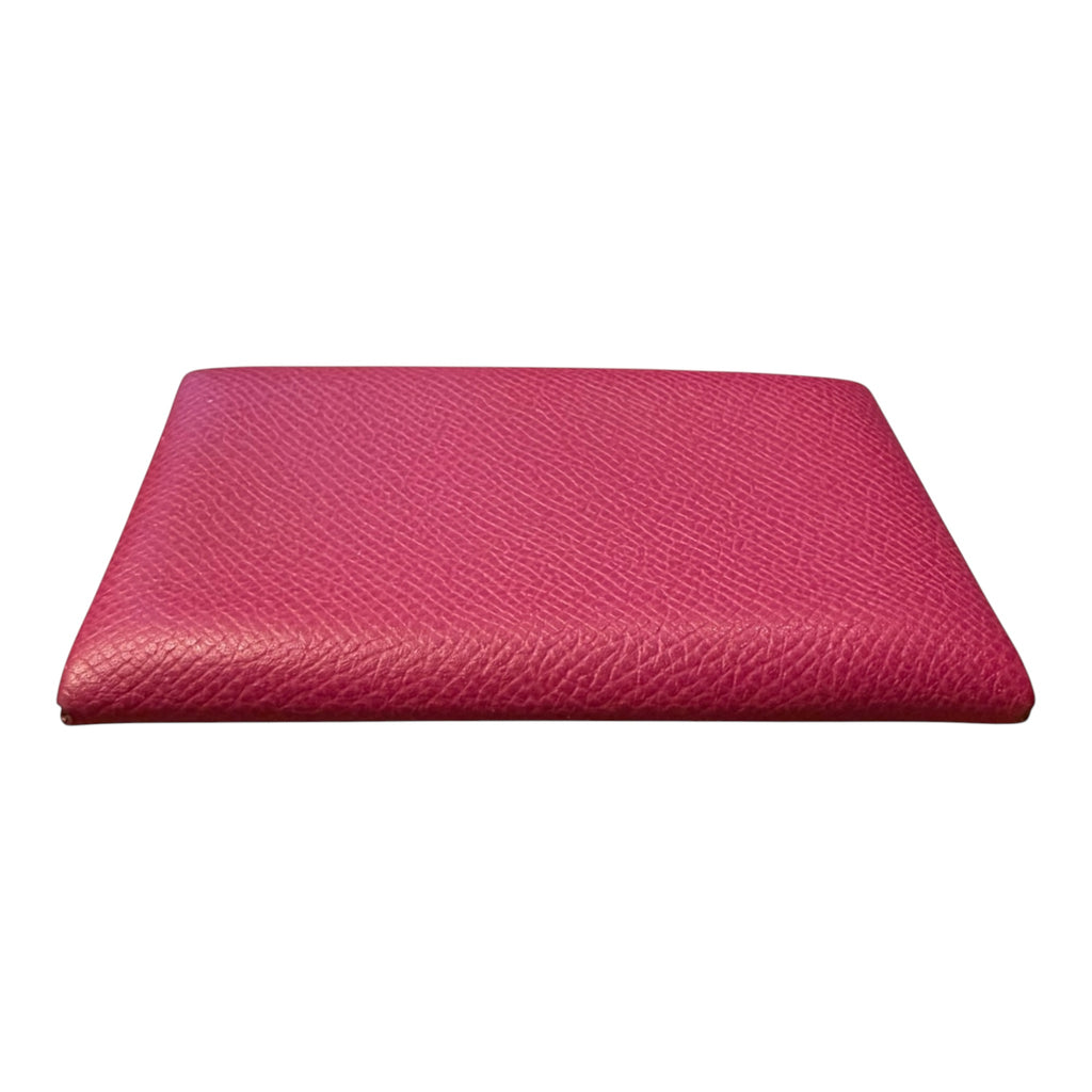 Hermès Special Order Calvi Card Holder – Rose Pourpre & Craie Epsom Leather