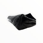 Quilted Black Leather Clutch