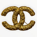 Chanel Vintage Baroque Scroll CC Brooch 95A