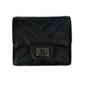 Chanel Chevron Quilted Lambskin Compact Wallet