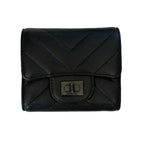 Chanel Chevron Quilted Lambskin Compact Wallet