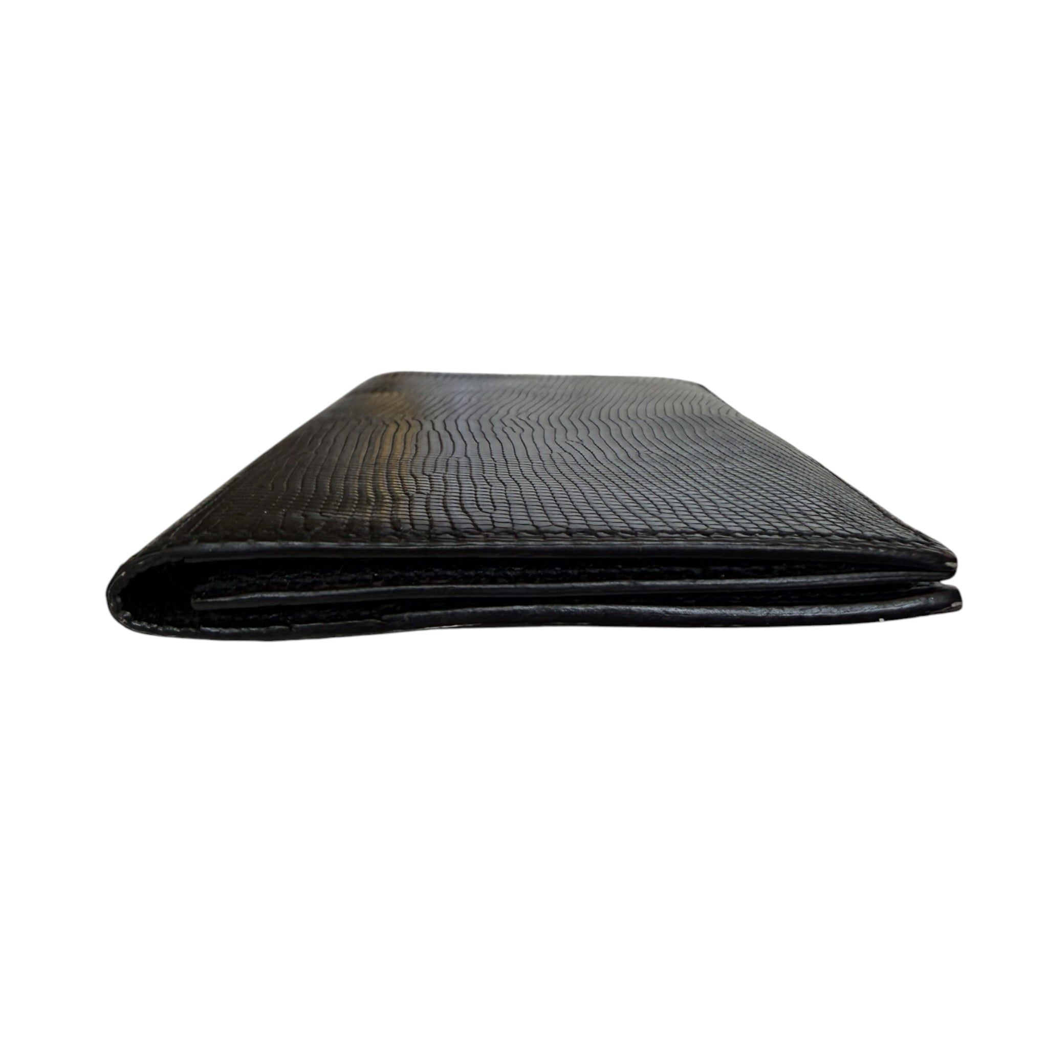 Hermès Béarn Long Wallet - Black Lizard Leather