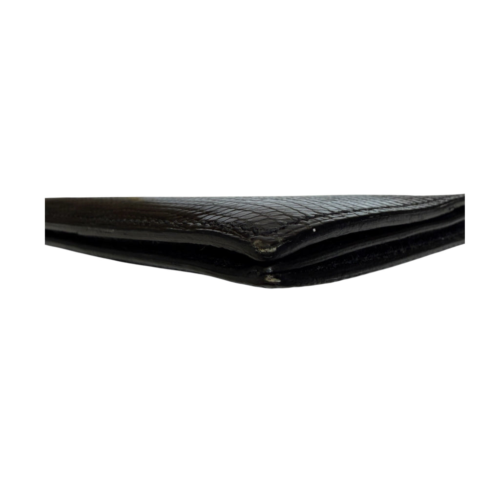Hermès Béarn Long Wallet - Black Lizard Leather