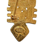 Chanel Vintage Oversized Abstract Cross Totem Brooch