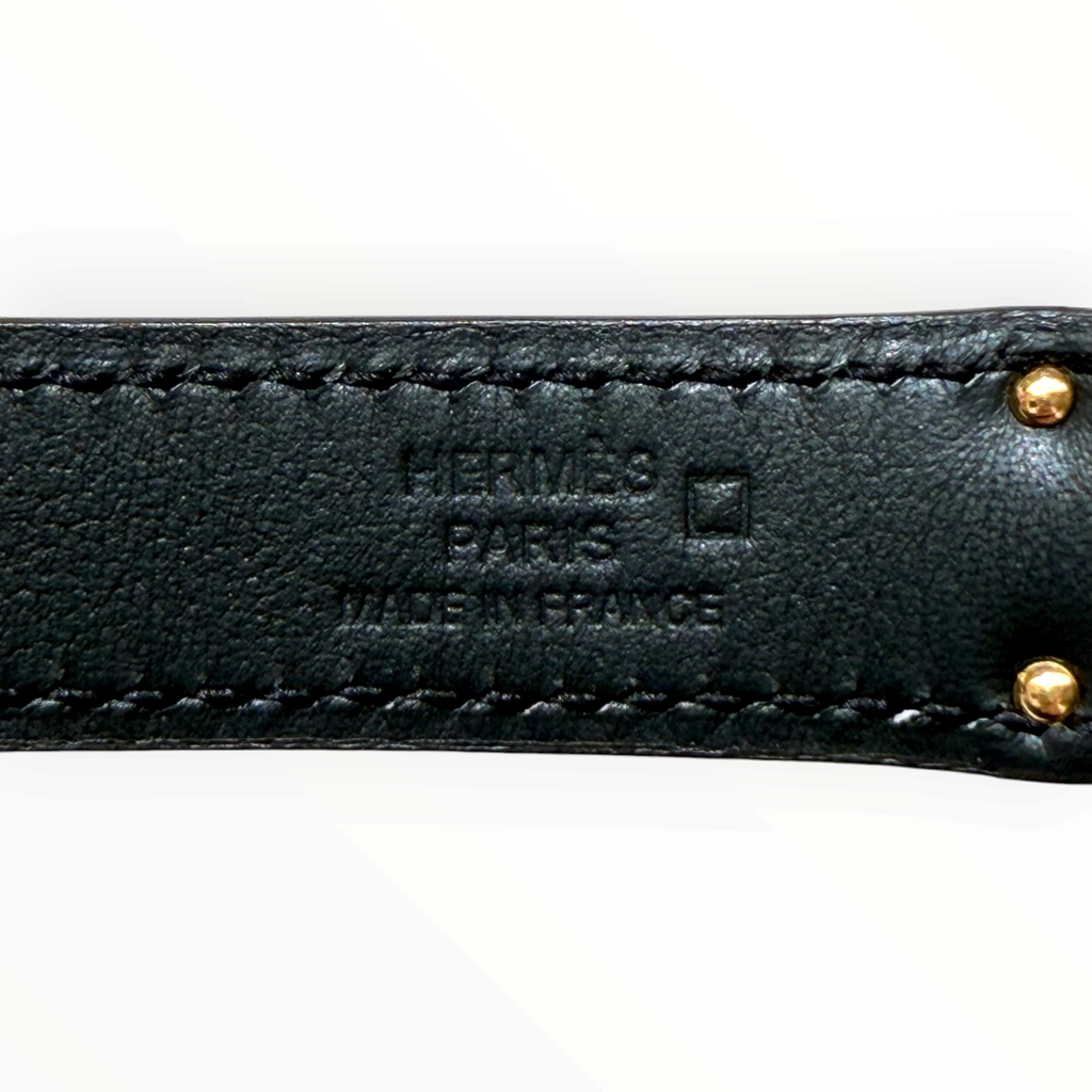 Hermès Kelly 18 Belt – Noir Matte Alligator with Gold Hardware