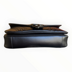 Gucci GG Marmont Monochrome Matelassé Black Leather Flap Bag