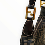 Fendi Vintage Zucca Jacquard Double-Zip Hobo Bag