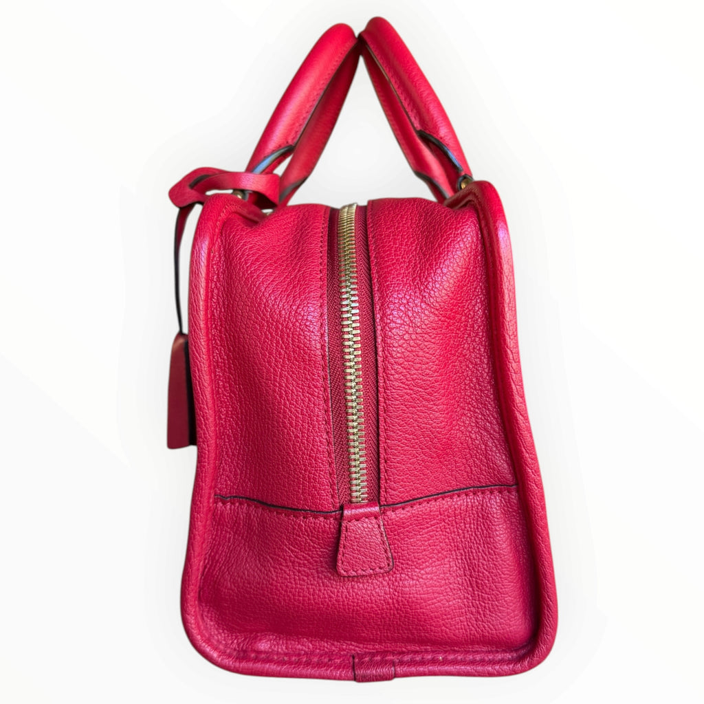 Vintage Loewe Amazona 28 Red Leather Top Handle Bag
