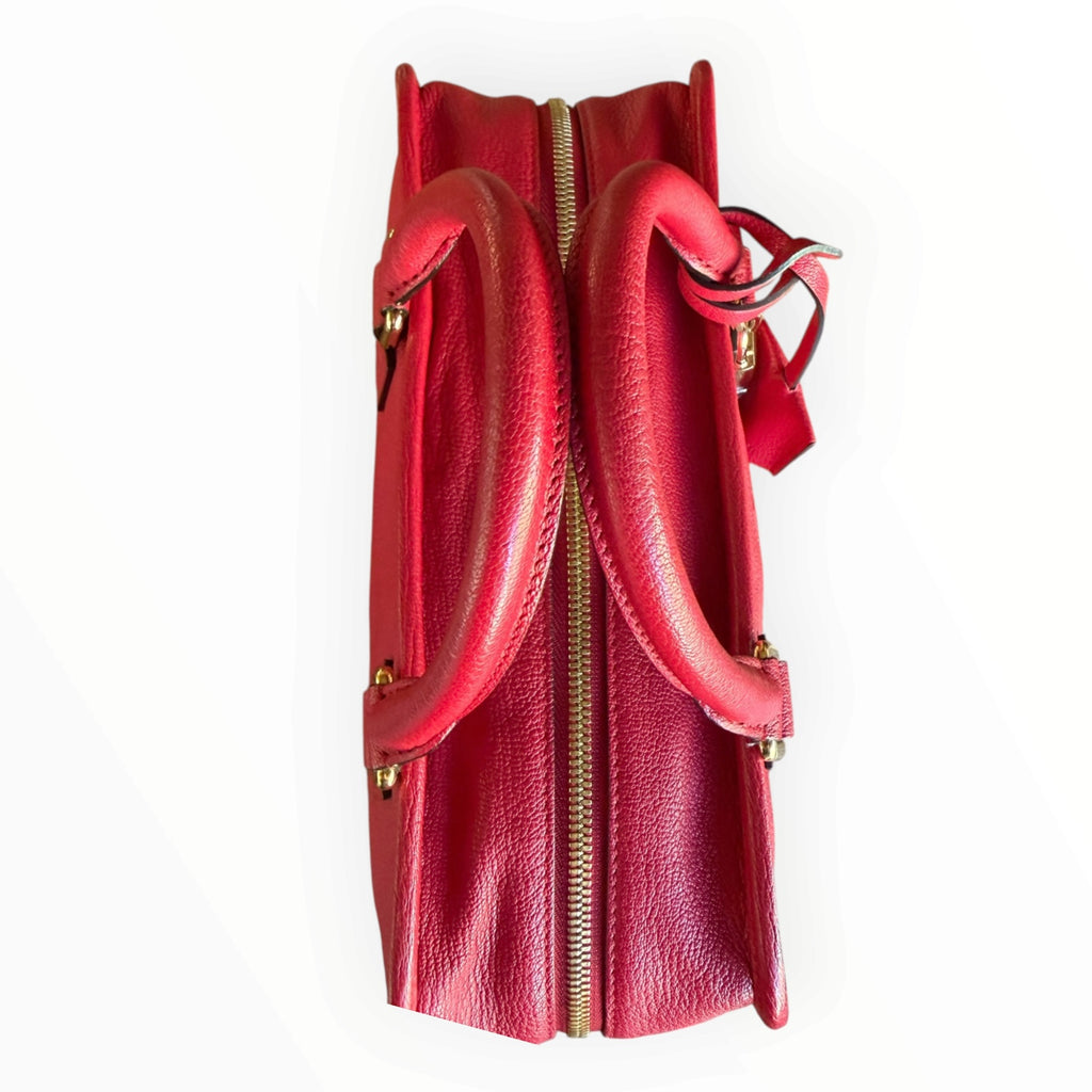 Vintage Loewe Amazona 28 Red Leather Top Handle Bag